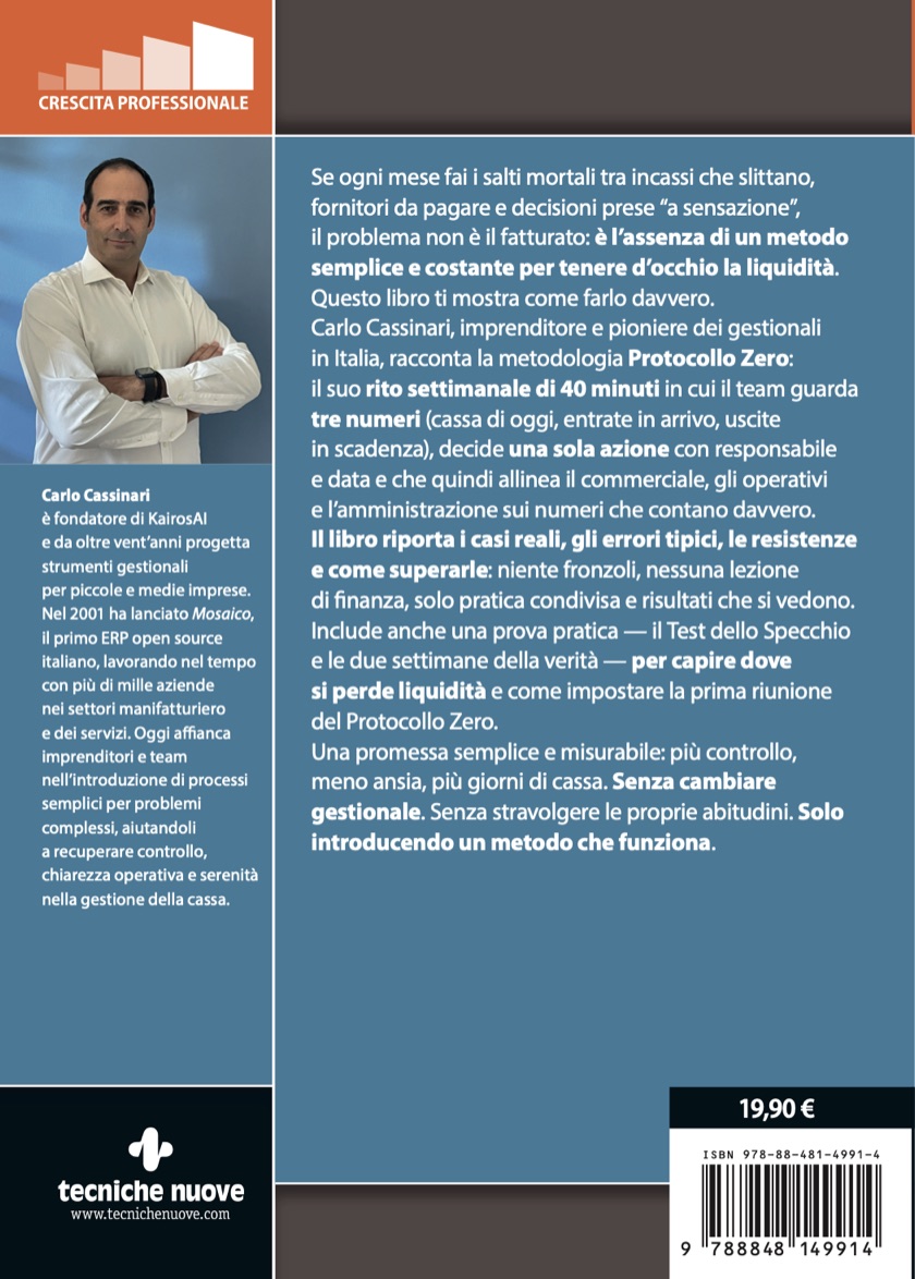 Quarta di copertina del libro Protocollo Zero